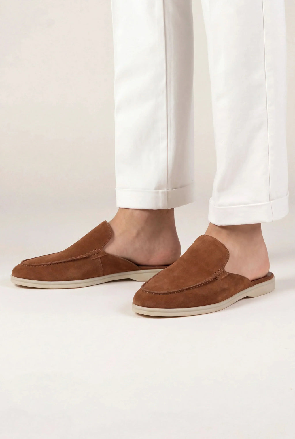 Maroon Suède Mocasines