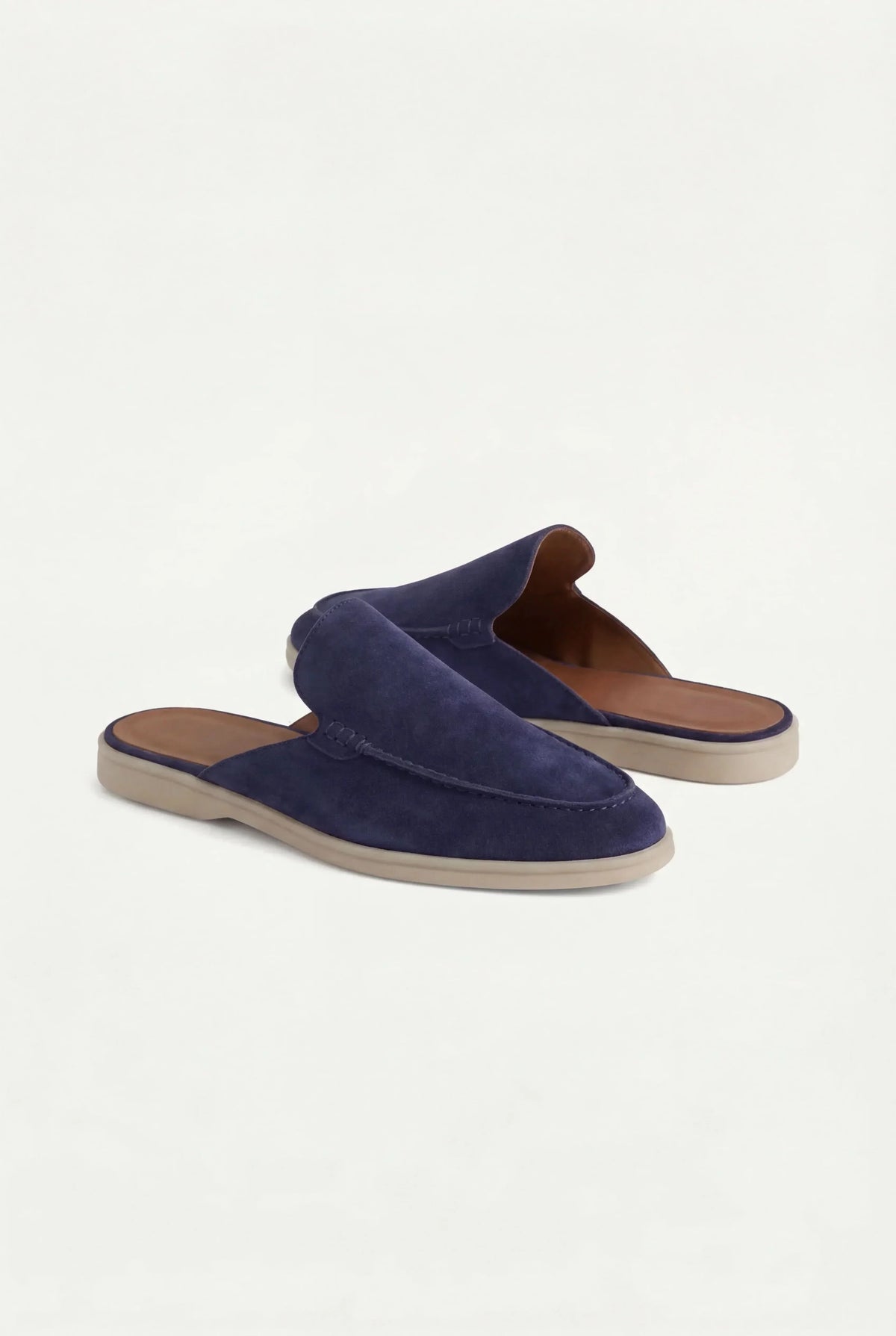 Navy Suède Mocasines