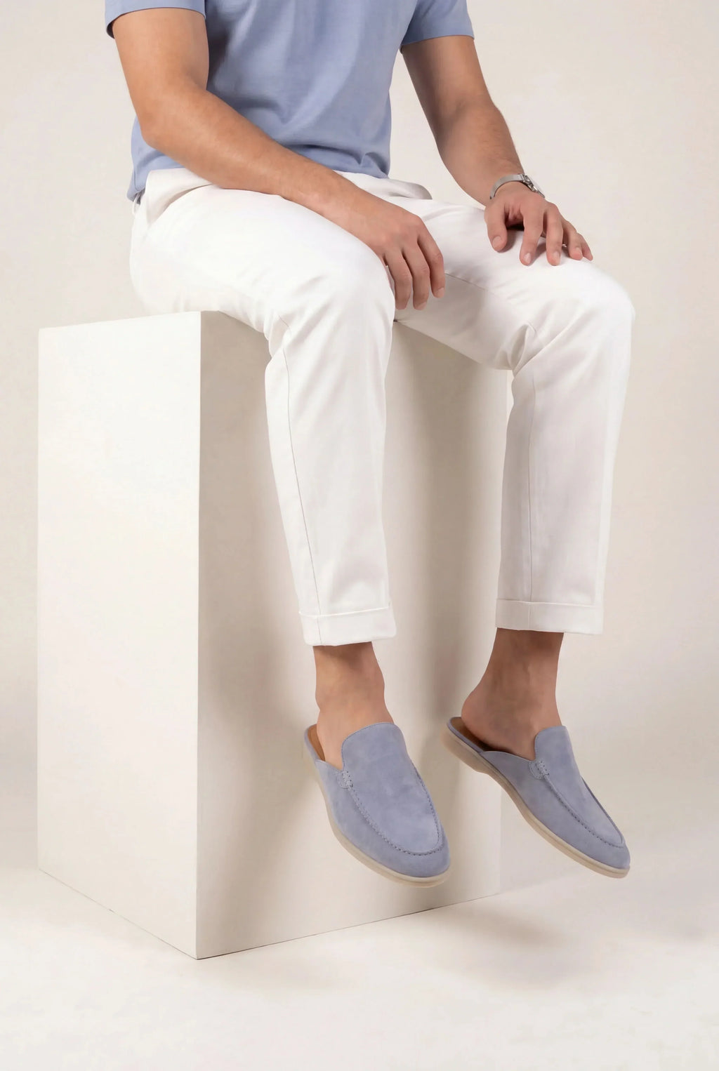 Blue Suede Mocasines